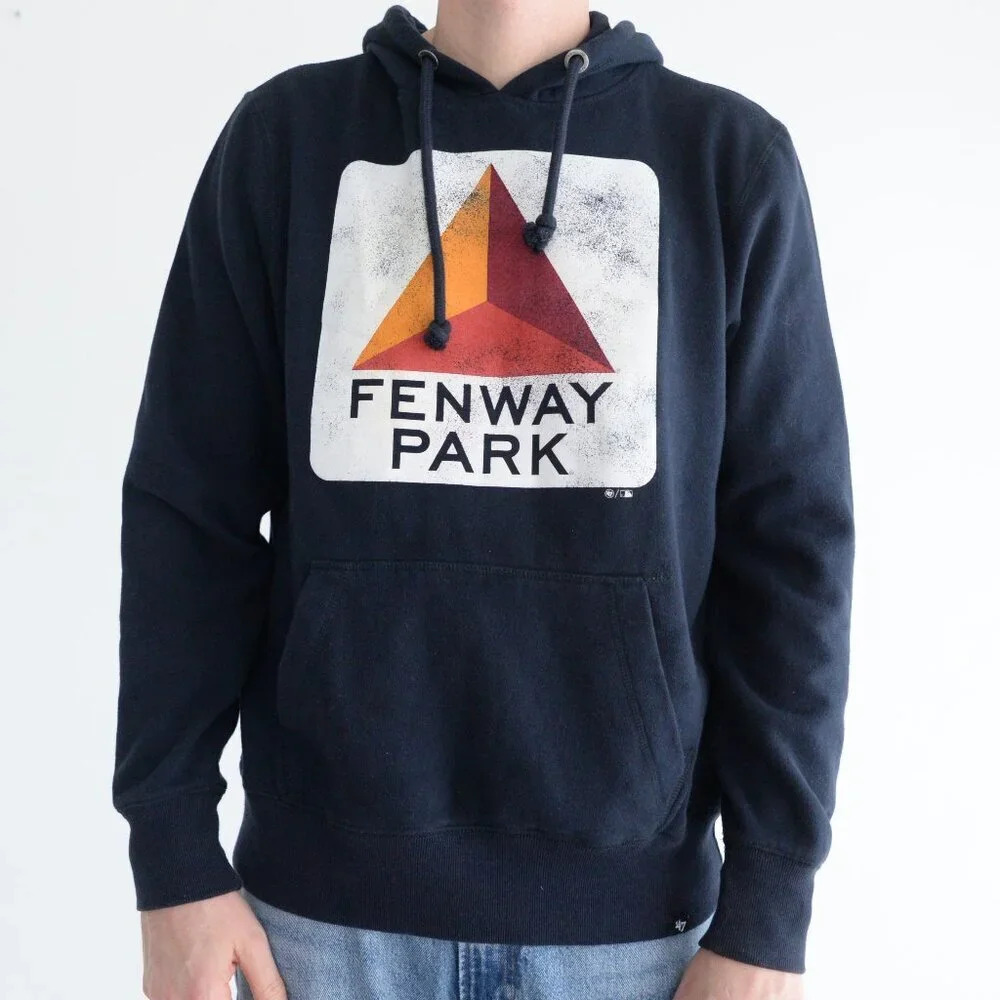'47 Boston Red Sox Fenway Park Navy Pull Over Hoodie Sweatshirt  Size Small